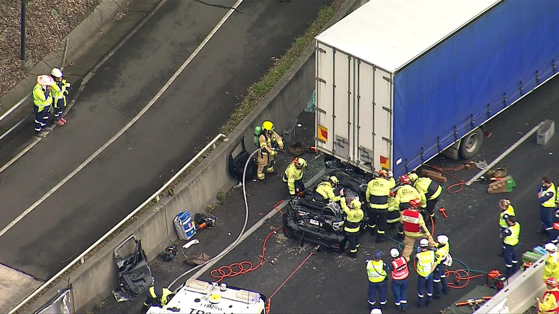 5 Truck Collision: M7/M4 - Eastern Creek, Western Sydney